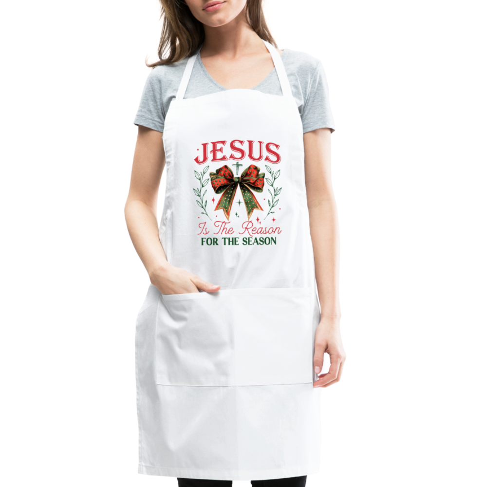 Jesus Is The Reason For The Season Apron - white