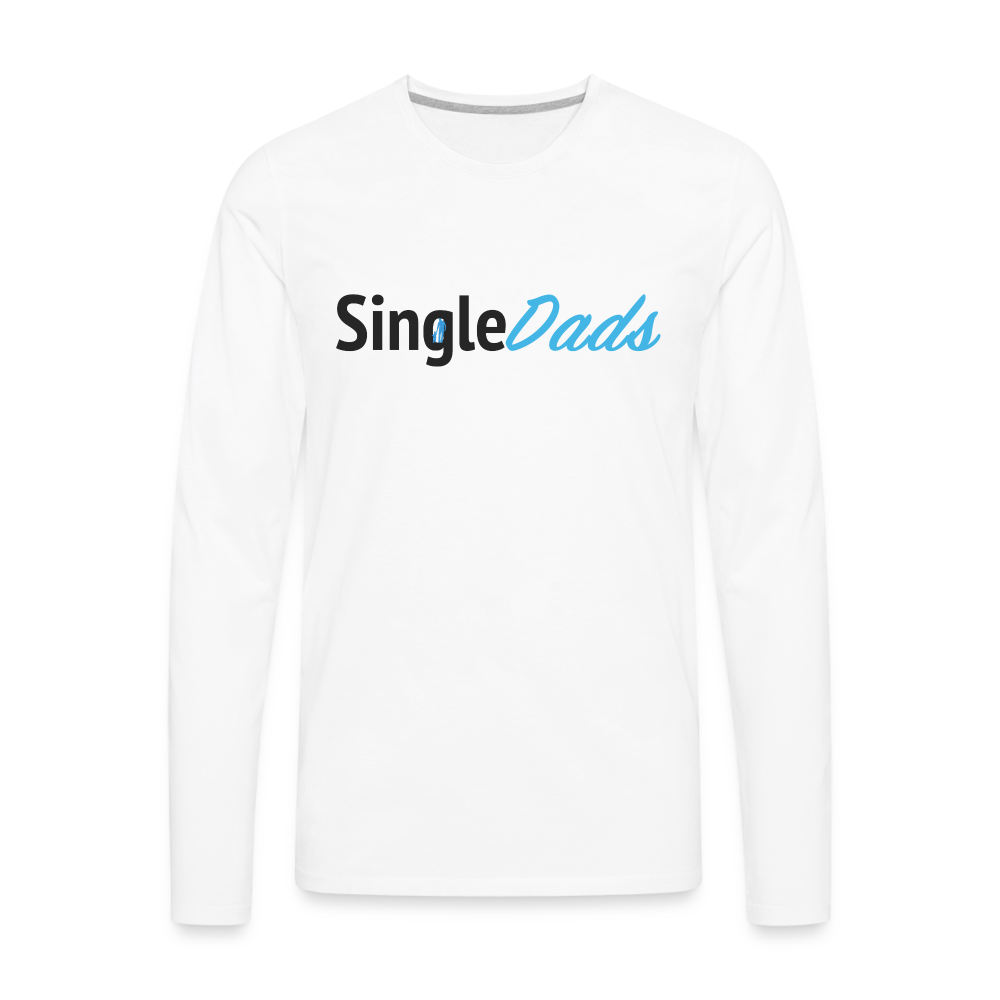 SingleDads Men's Premium Long Sleeve T-Shirt - white