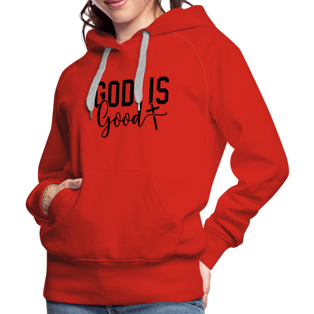 God is Good Women’s Premium Hoodie - red