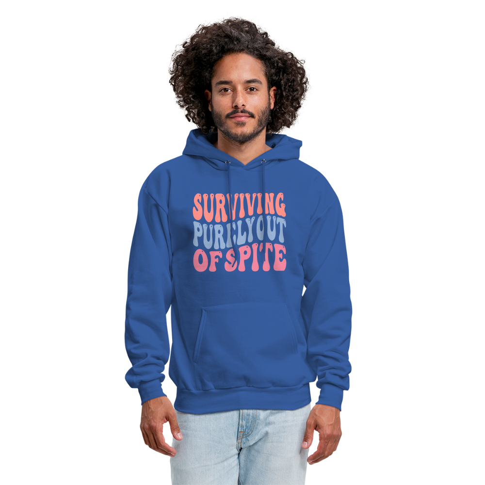 Surviving Purely Out Of Spite Hoodie - royal blue