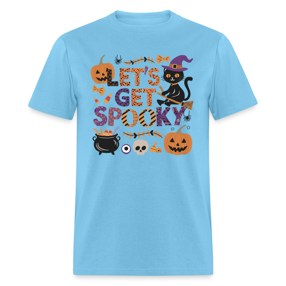 Let's Get Spooky T-Shirt (Halloween Witch) - aquatic blue