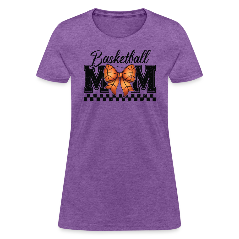 Basketball Mom Premium Women's Contoured T-Shirt - purple heather