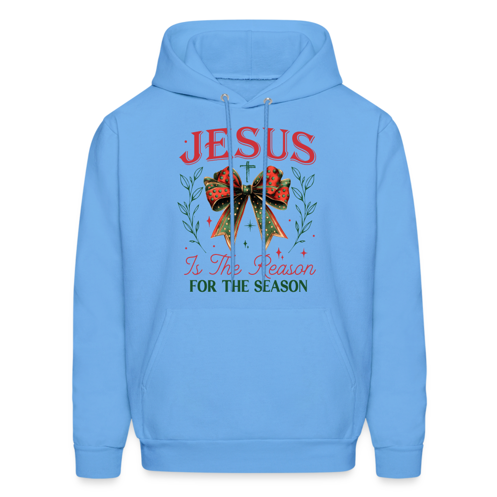 Jesus Is The Reason For The Season Hoodie - carolina blue