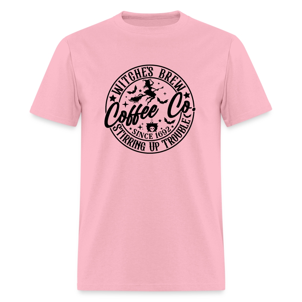 Witches Brew Coffee Co, Stirring Up Trouble Since 1692 T-Shirt - pink