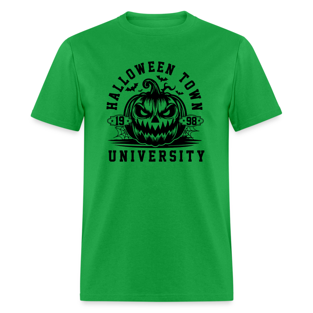 Halloween Town University T-Shirt (Halloween) - bright green