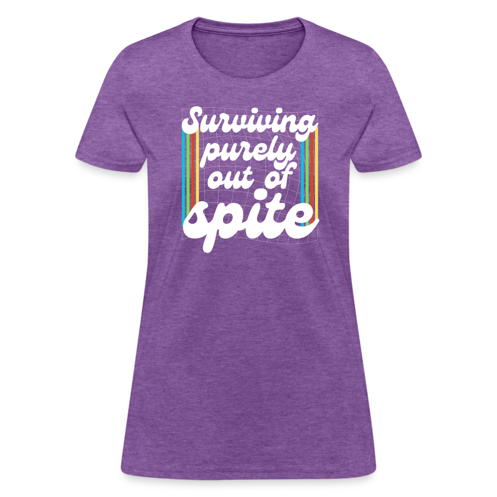 Surviving Purely Out Of Spite Women's T-Shirt - purple heather