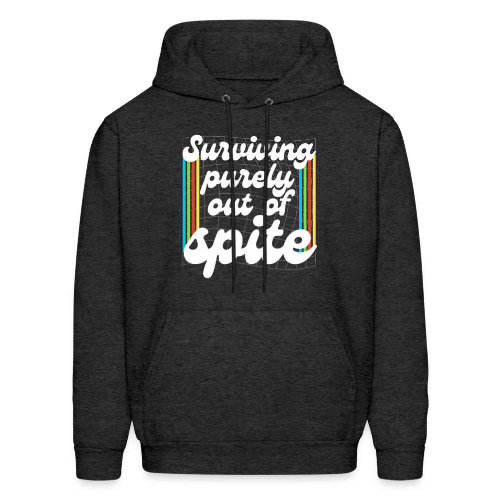 Surviving Purely Out Of Spite Hoodie - charcoal grey