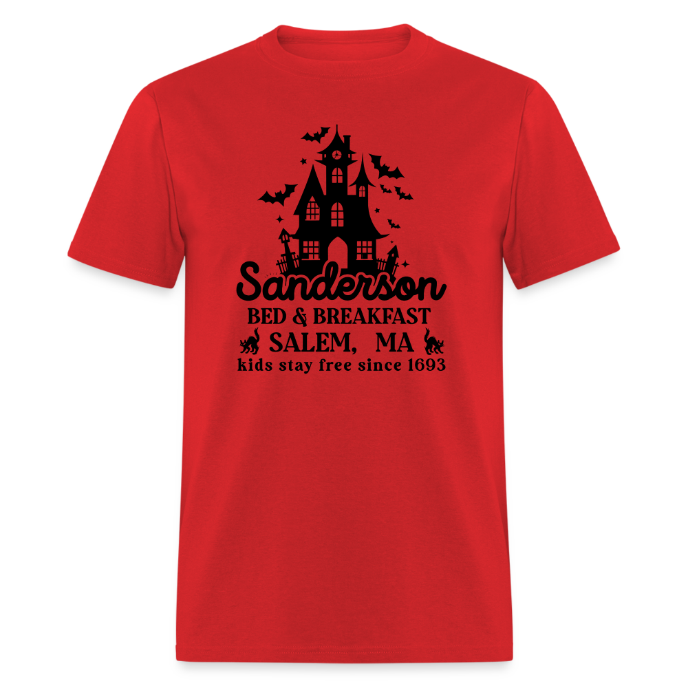 Sanderson Bed & Breakfast Salem MA T-Shirt (Halloween) - red