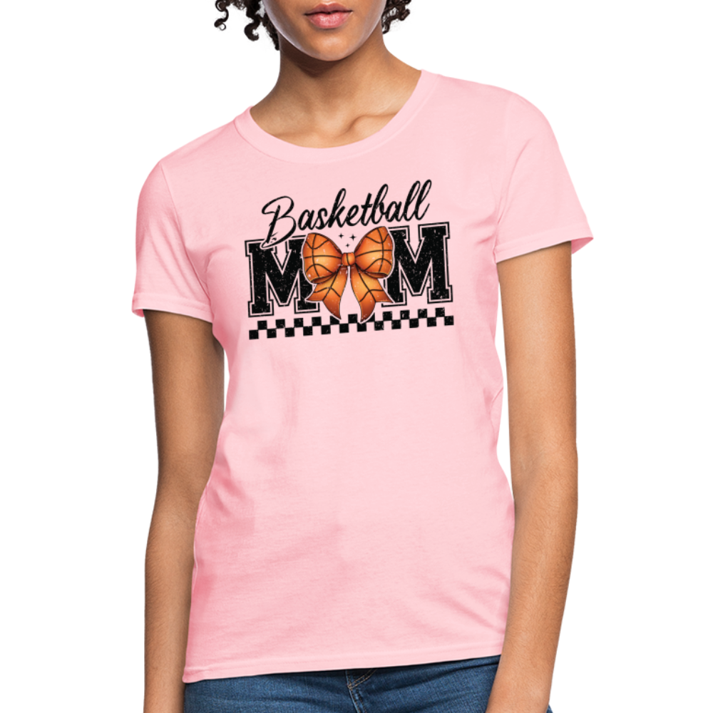 Basketball Mom Premium Women's Contoured T-Shirt - pink