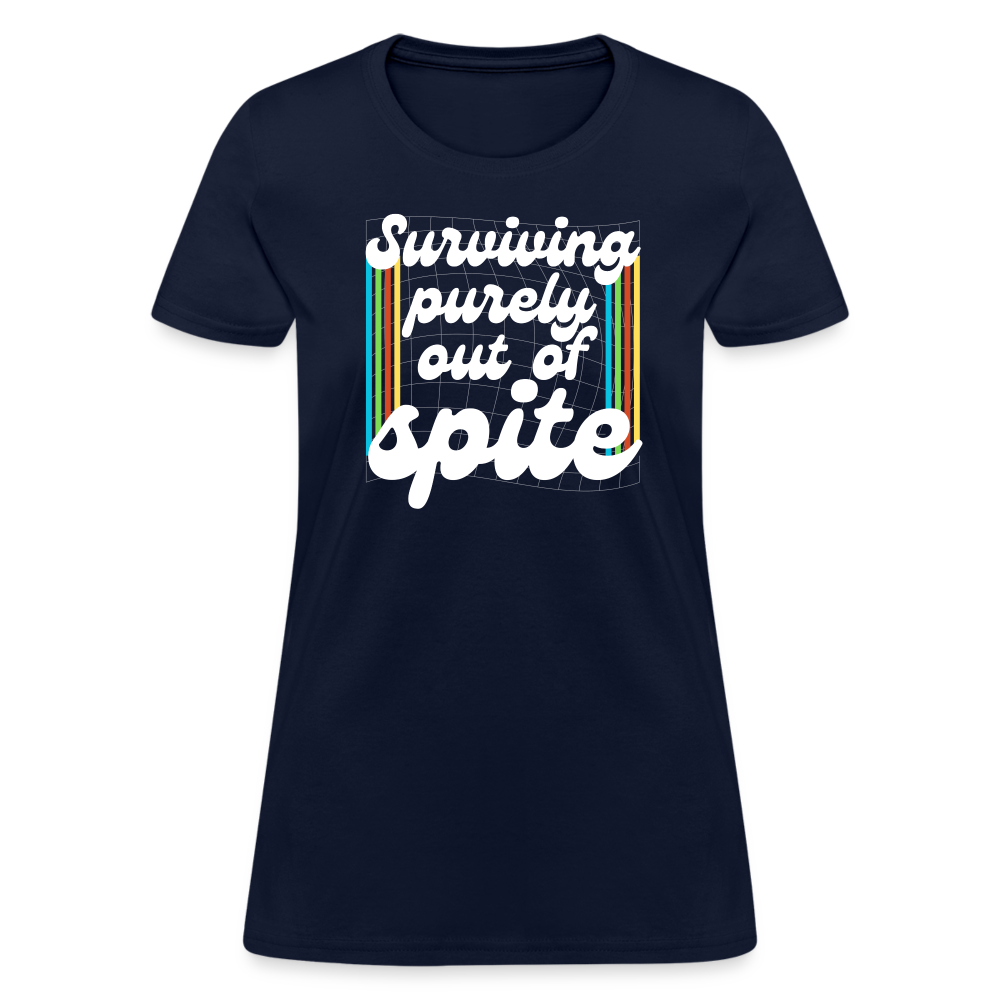 Surviving Purely Out Of Spite Women's T-Shirt - navy