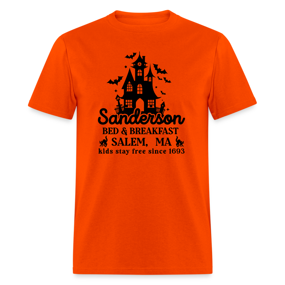 Sanderson Bed & Breakfast Salem MA T-Shirt (Halloween) - orange