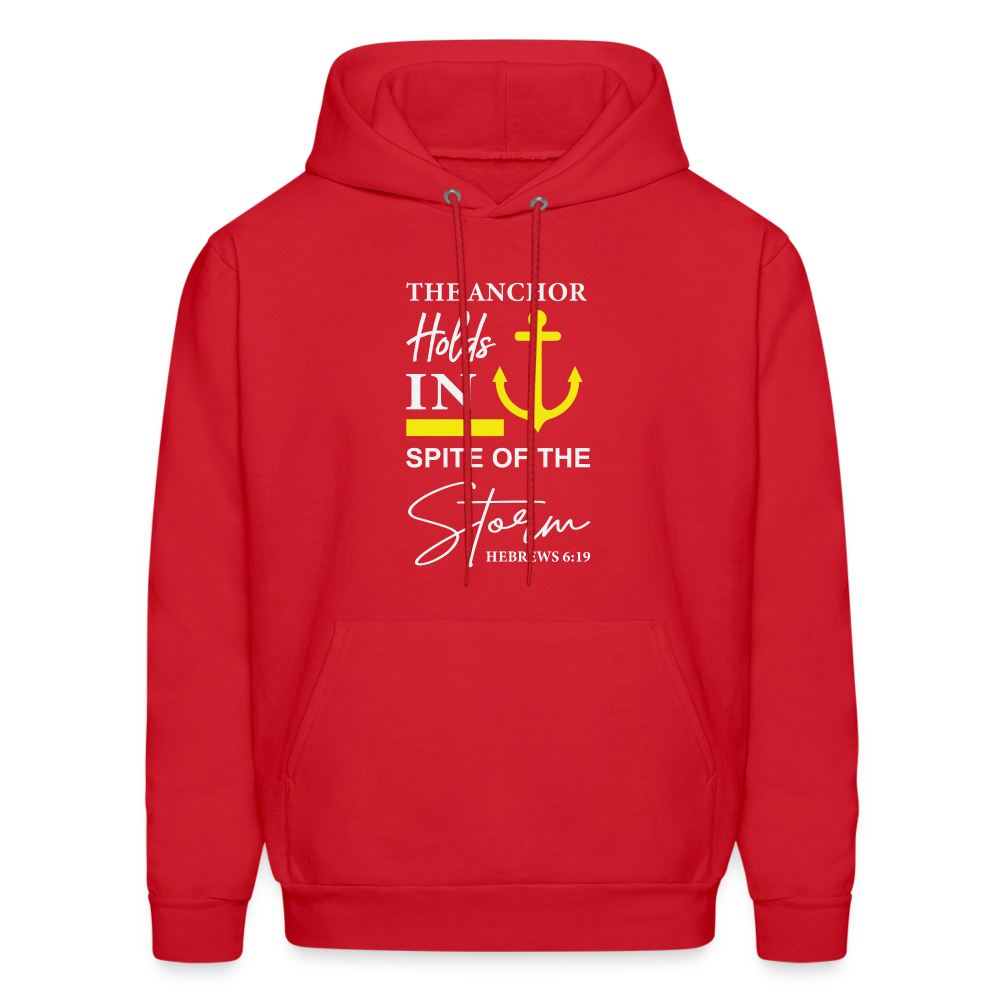 The Anchor Holds in Spite of the Storm (Hebrews 6:19) Hoodie - red