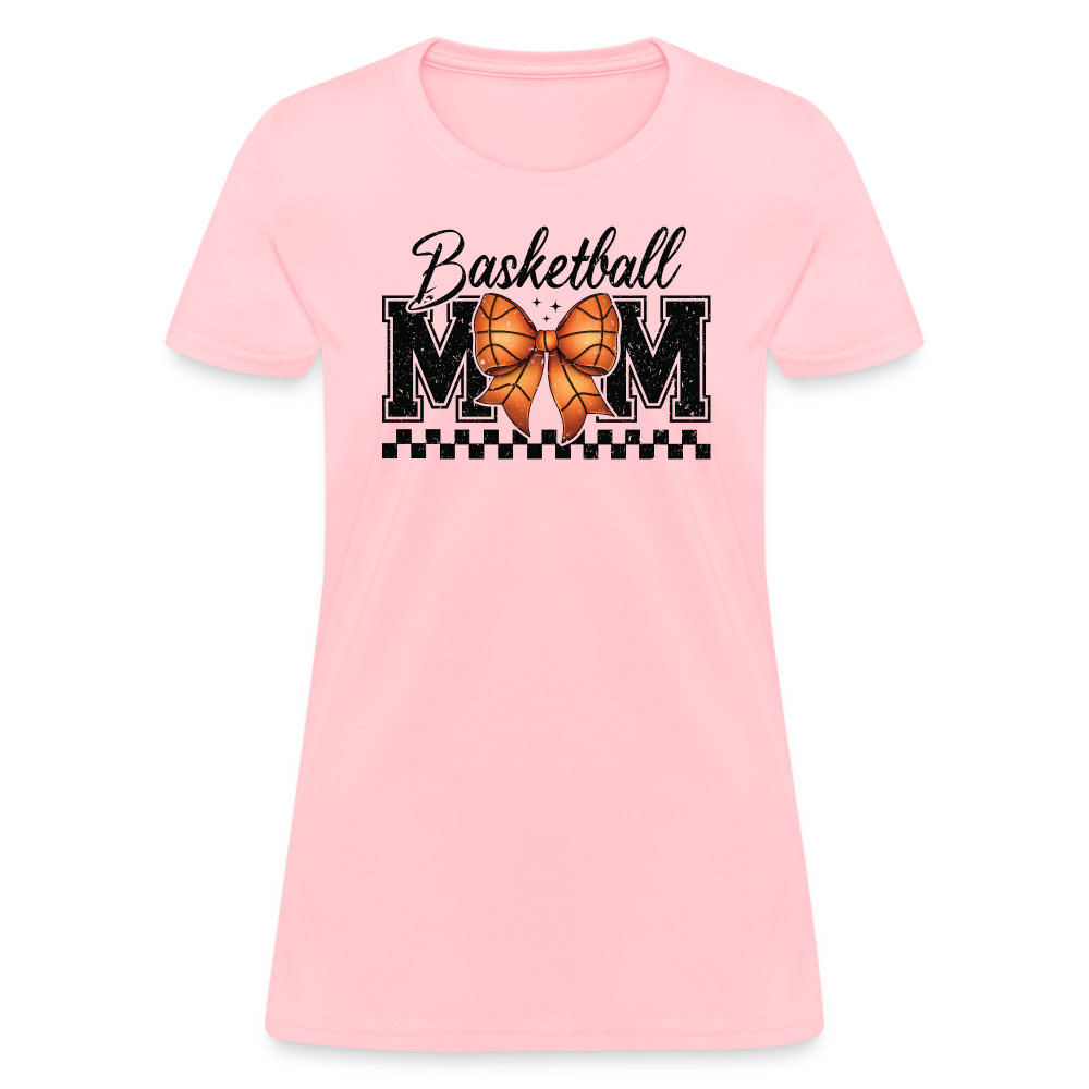 Basketball Mom Premium Women's Contoured T-Shirt - pink