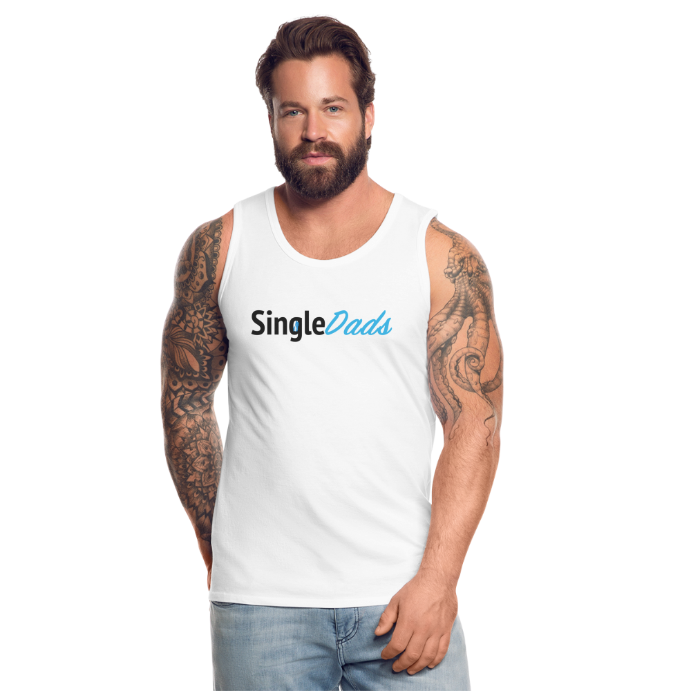 SingleDads Men’s Premium Tank Top - white