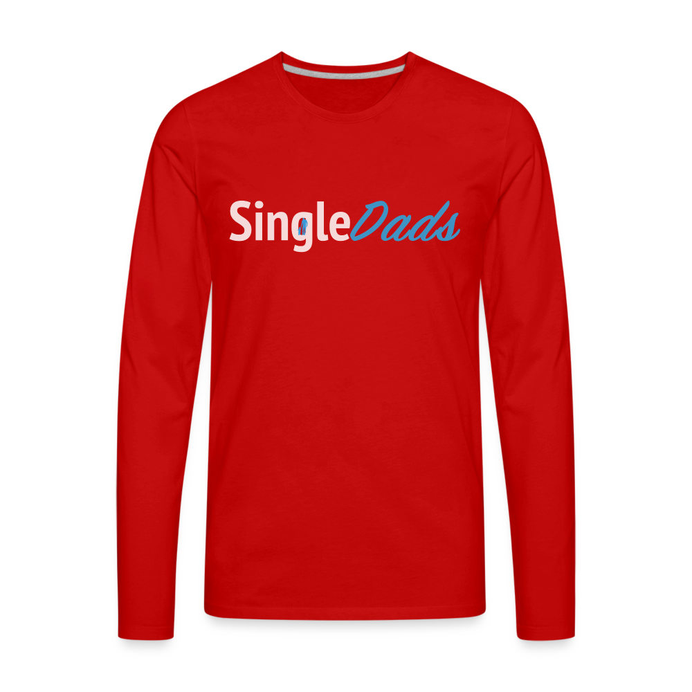 SingleDads Men's Premium Long Sleeve T-Shirt - red