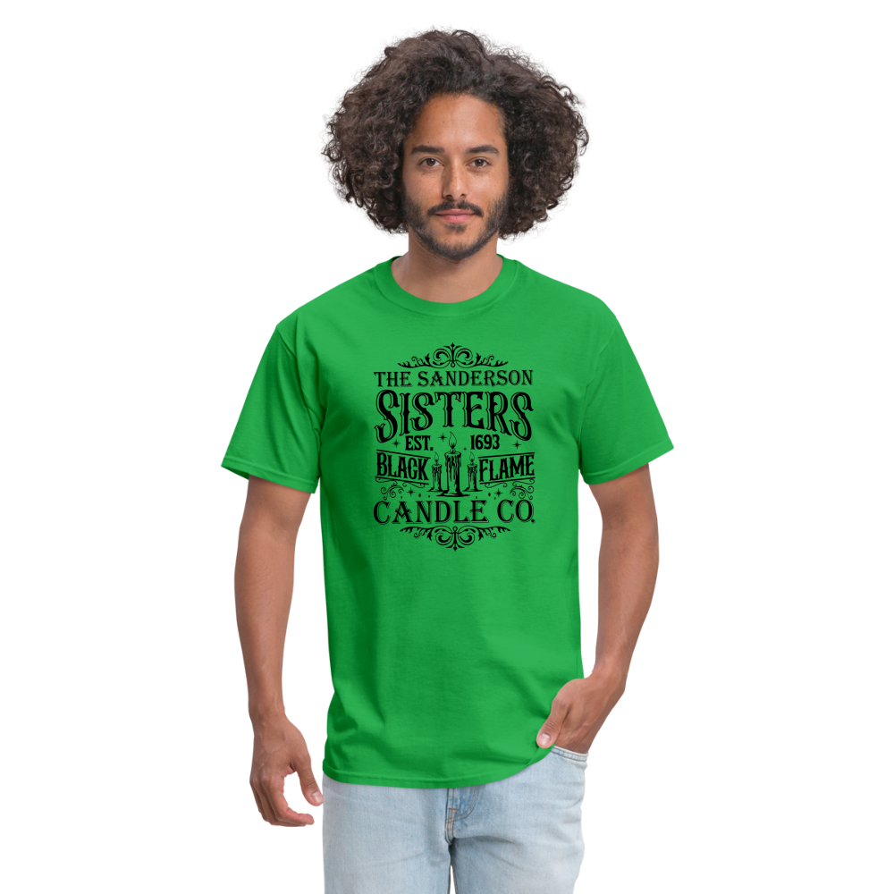 The Sanderson Sisters Black Flame Candle Co T-Shirt - bright green