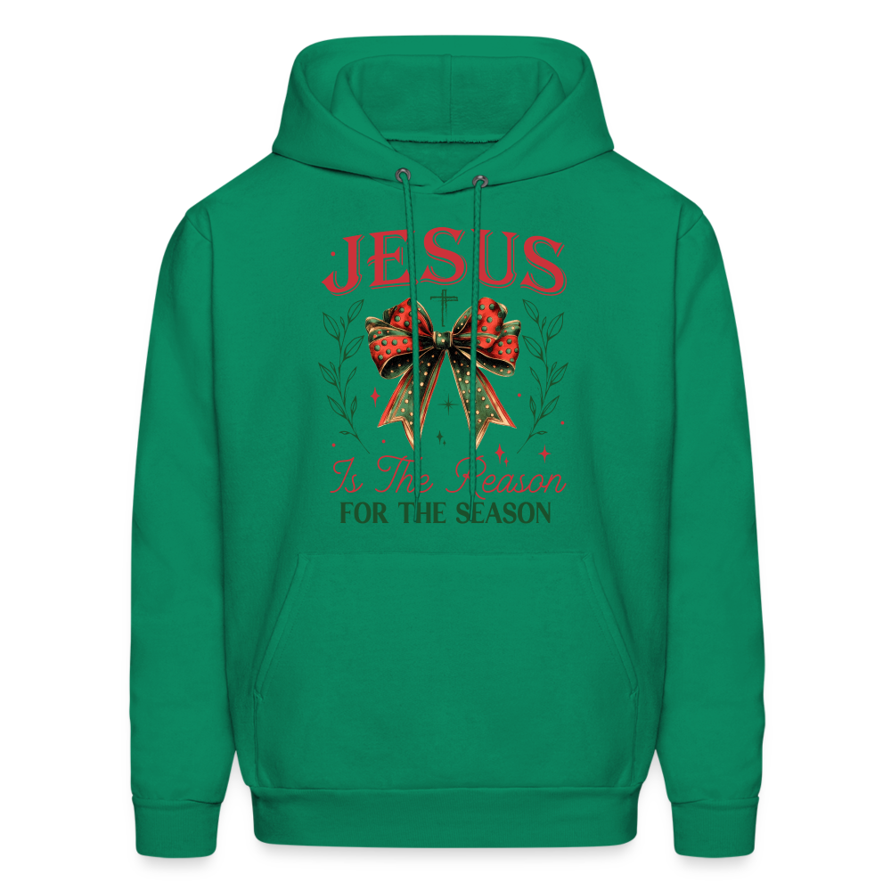 Jesus Is The Reason For The Season Hoodie - kelly green