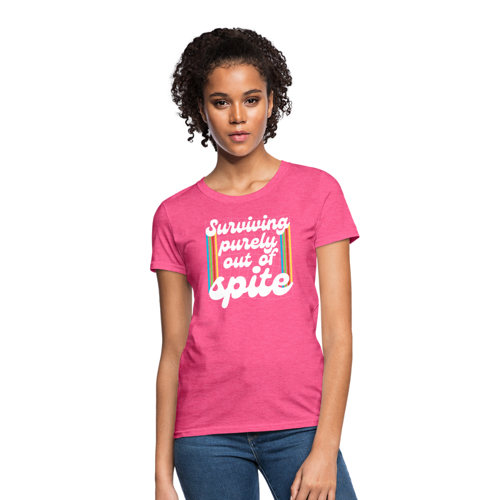 Surviving Purely Out Of Spite Women's T-Shirt - heather pink