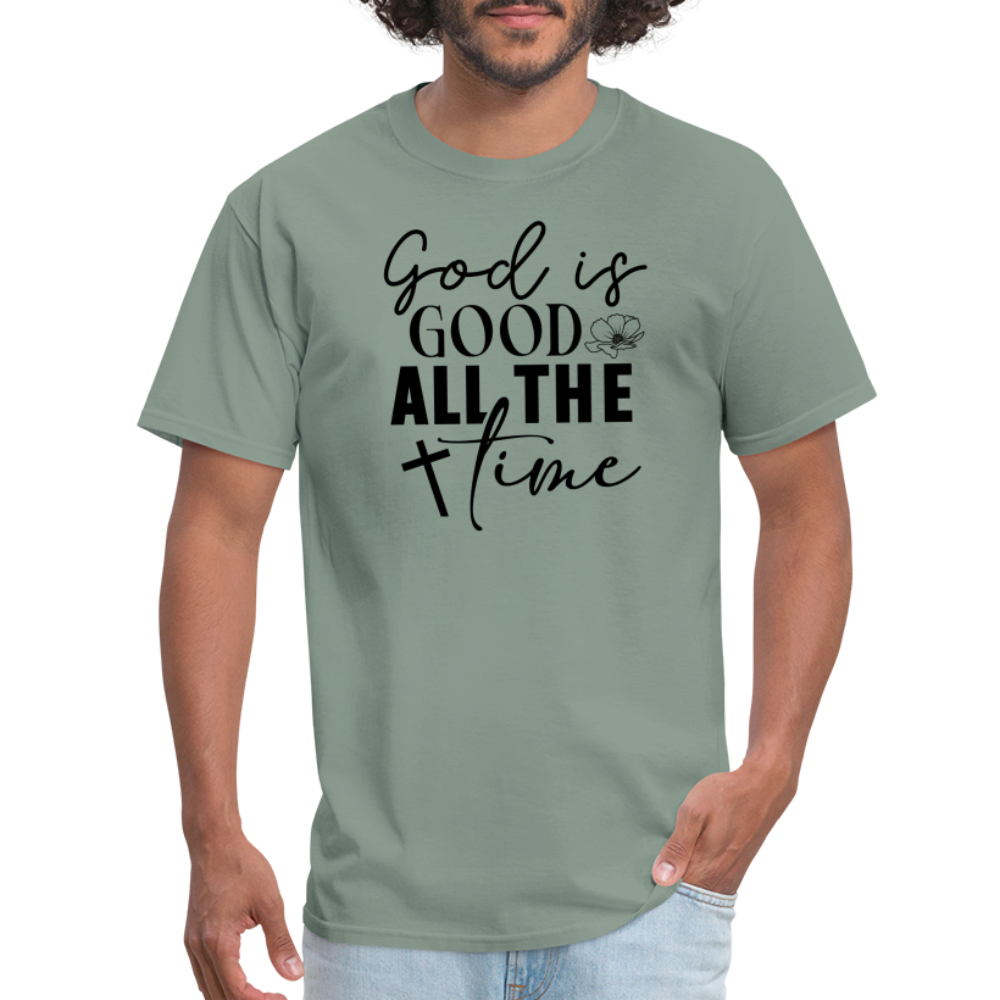 God is Good All The Time T-Shirt - sage