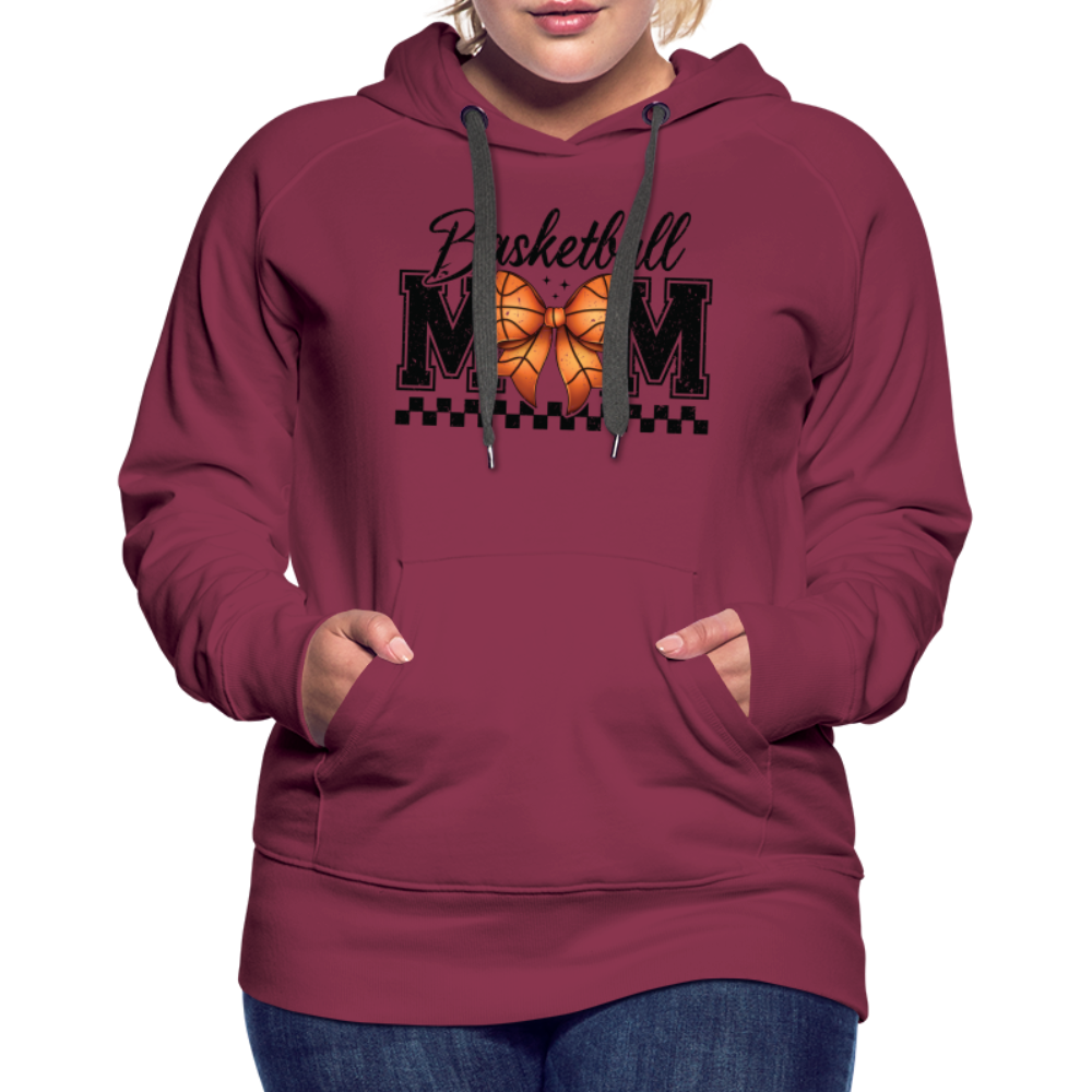 Basketball Mom Premium Hoodie - burgundy