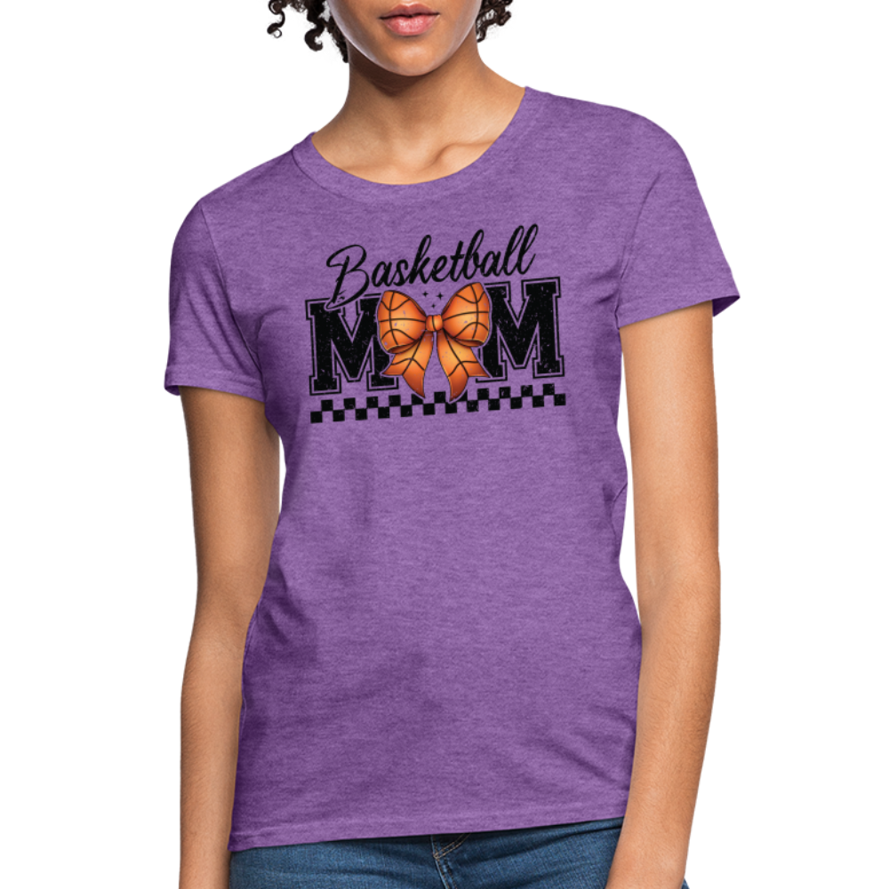 Basketball Mom Premium Women's Contoured T-Shirt - purple heather