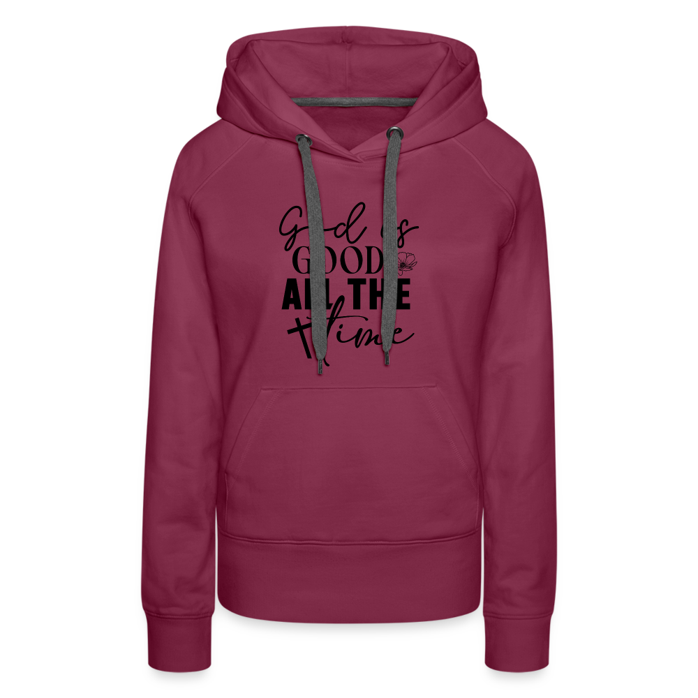 God is Good All The Time Women’s Premium Hoodie - burgundy