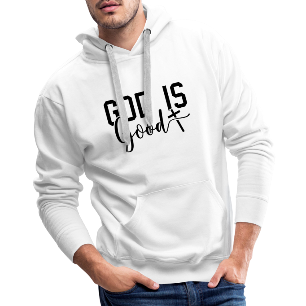 God is Good Men’s Premium Hoodie - white