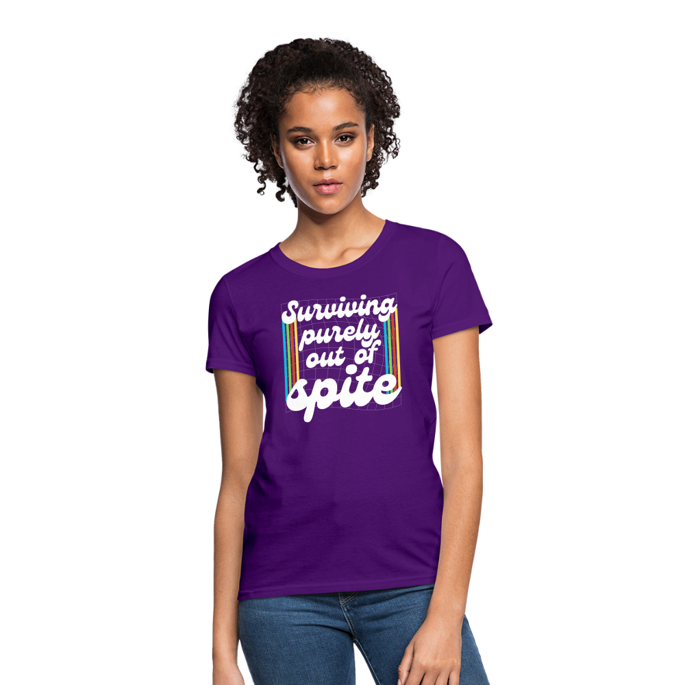 Surviving Purely Out Of Spite Women's T-Shirt - purple