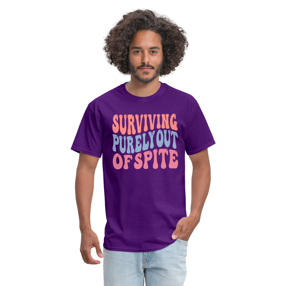 Surviving Purely Out Of Spite T-Shirt - purple