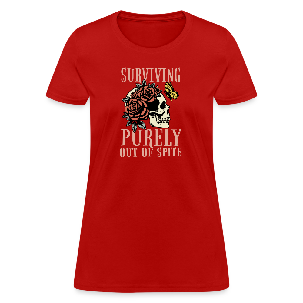 Surviving Purely Out Of Spite Women's T-Shirt - red