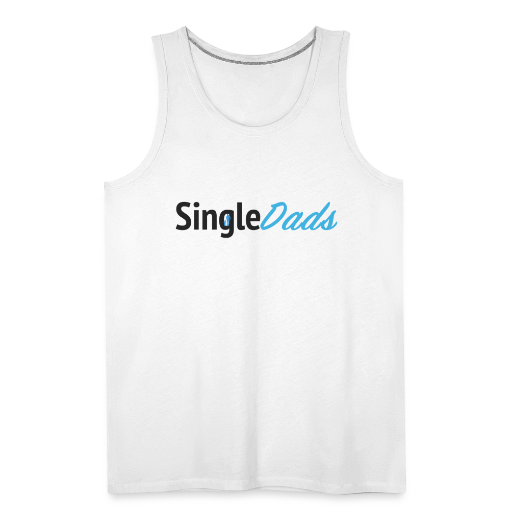 SingleDads Men’s Premium Tank Top - white