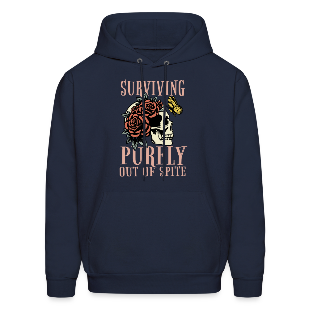 Surviving Purely Out Of Spite Hoodie - navy