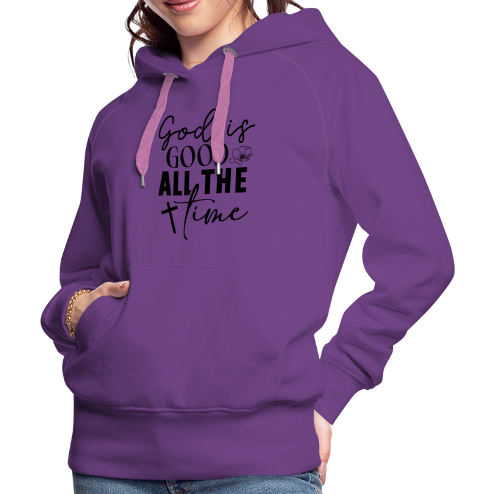 God is Good All The Time Women’s Premium Hoodie - purple 