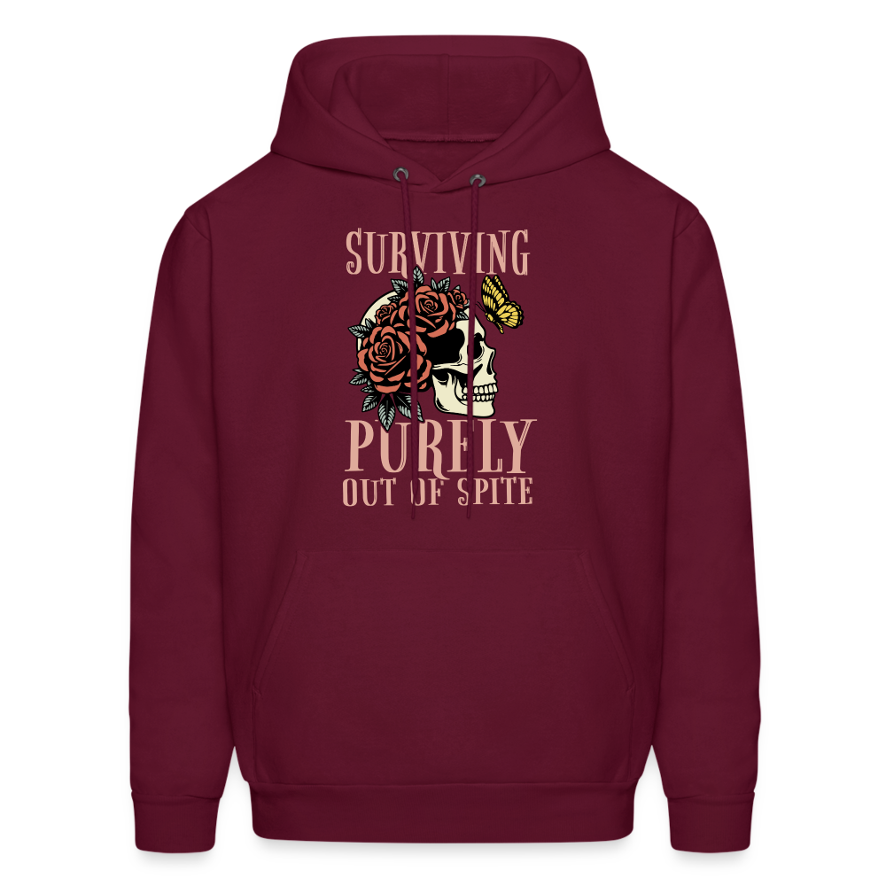 Surviving Purely Out Of Spite Hoodie - burgundy