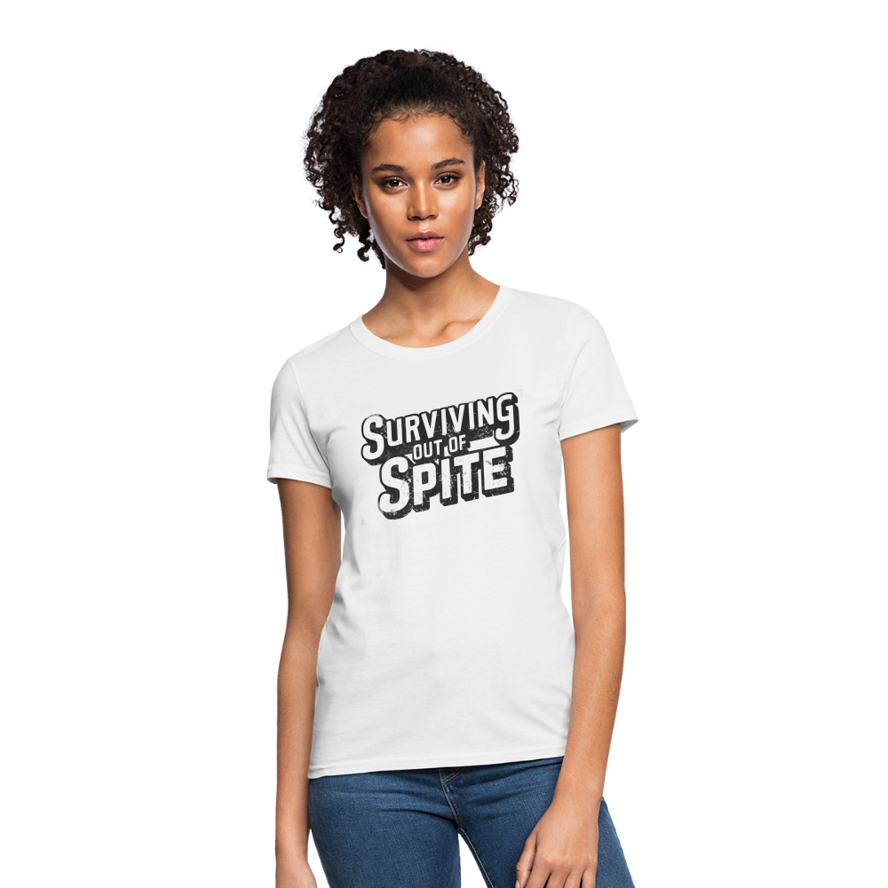 Surviving Out Of Spite Women's T-Shirt - white