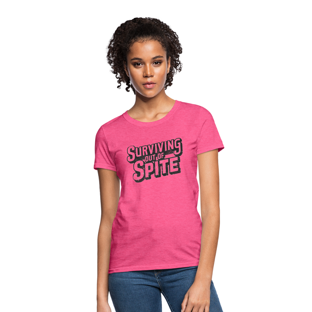 Surviving Out Of Spite Women's T-Shirt - heather pink