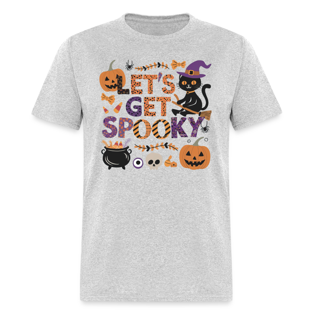 Let's Get Spooky T-Shirt (Halloween Witch) - heather gray