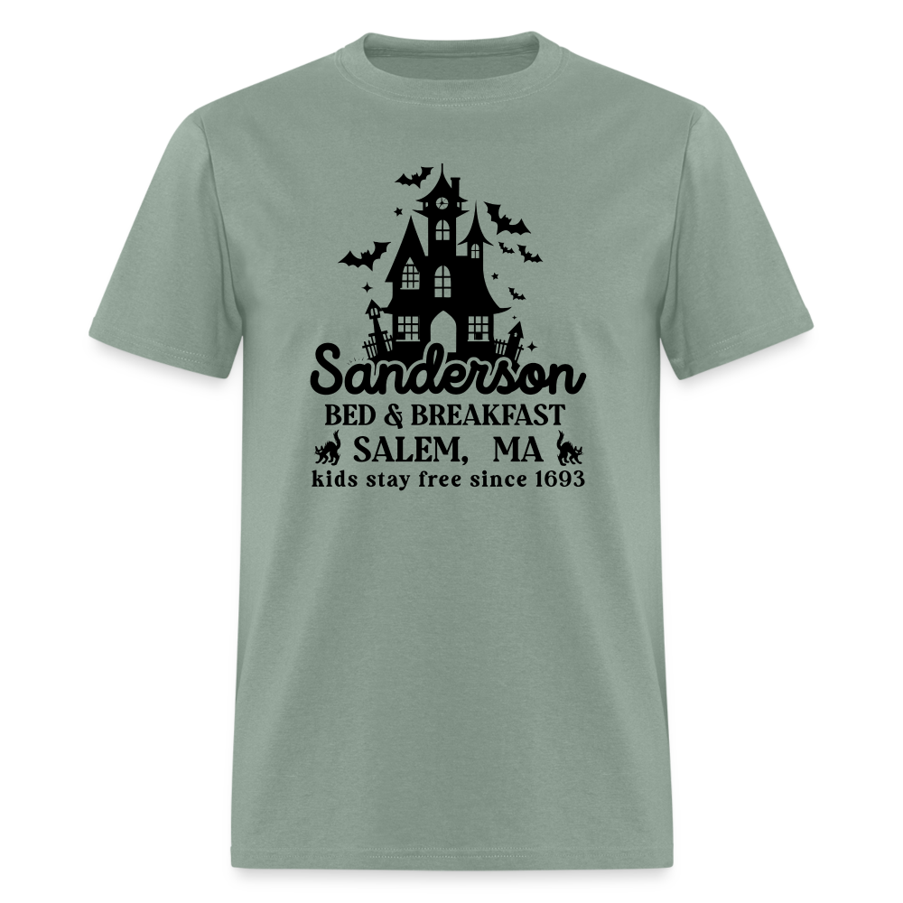 Sanderson Bed & Breakfast Salem MA T-Shirt (Halloween) - sage