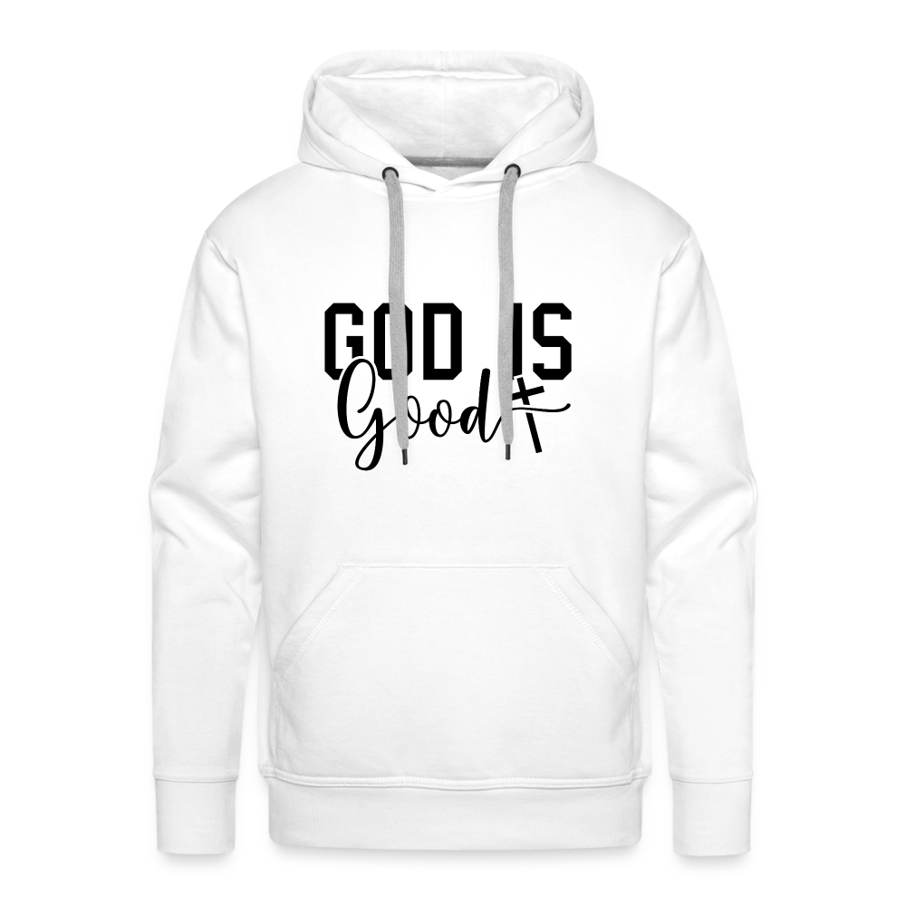 God is Good Men’s Premium Hoodie - white