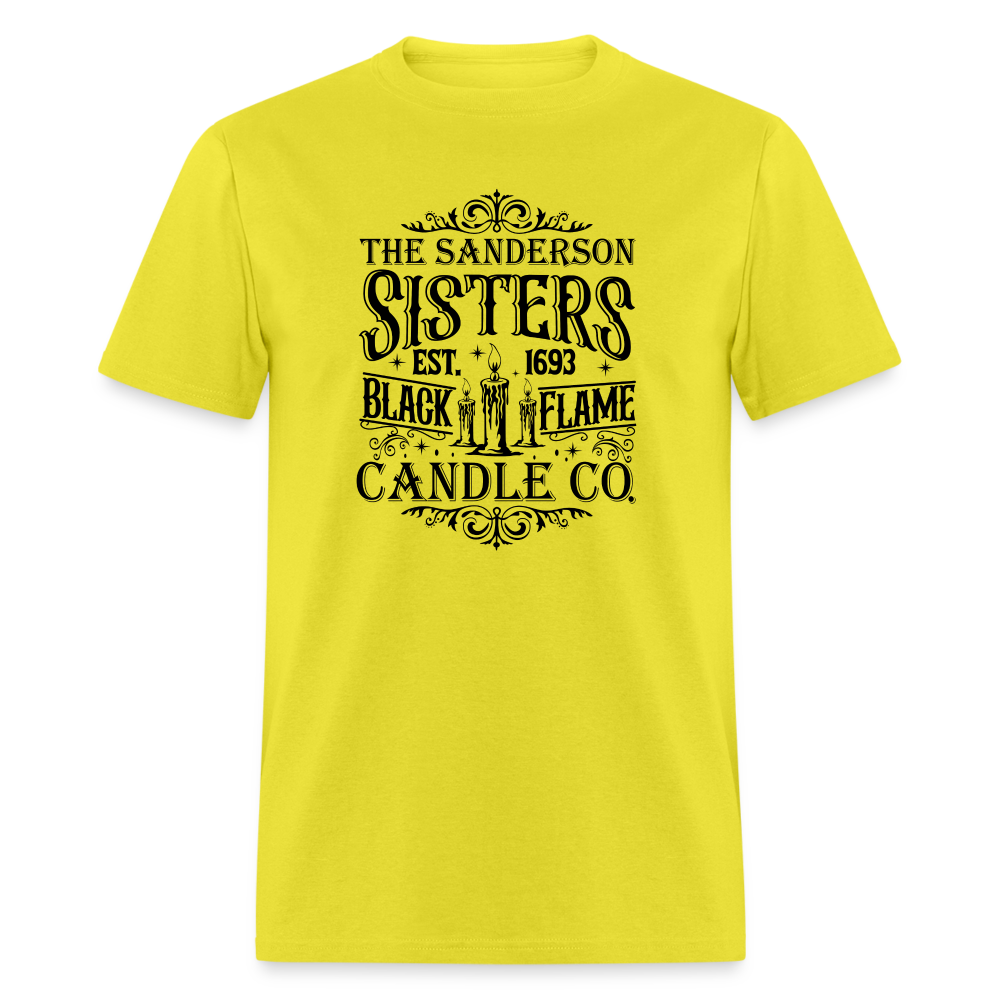 The Sanderson Sisters Black Flame Candle Co T-Shirt - yellow