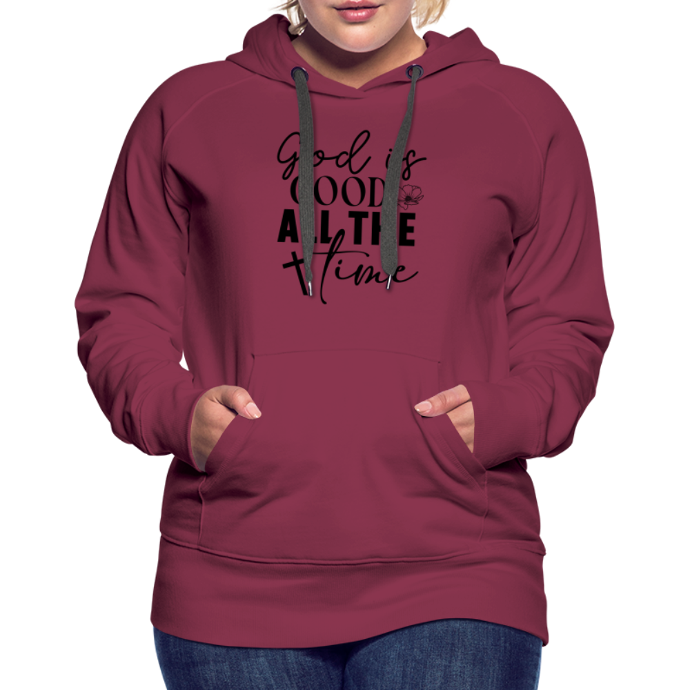 God is Good All The Time Women’s Premium Hoodie - burgundy