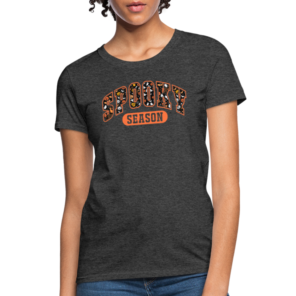 Spooky Season Women's Contoured T-Shirt - heather black