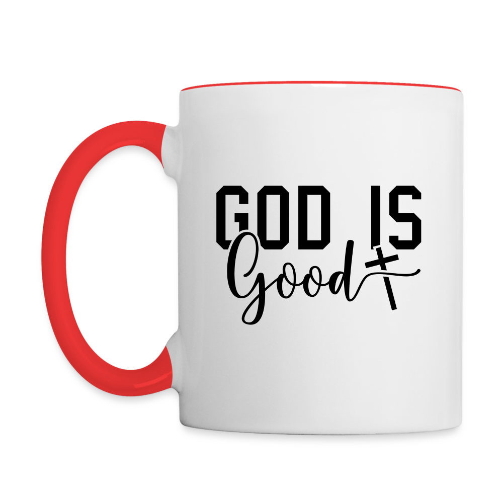 God is Good Coffee Mug - white/red