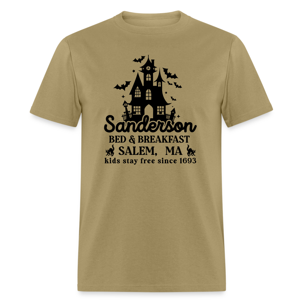 Sanderson Bed & Breakfast Salem MA T-Shirt (Halloween) - khaki