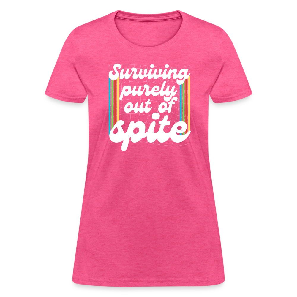 Surviving Purely Out Of Spite Women's T-Shirt - heather pink