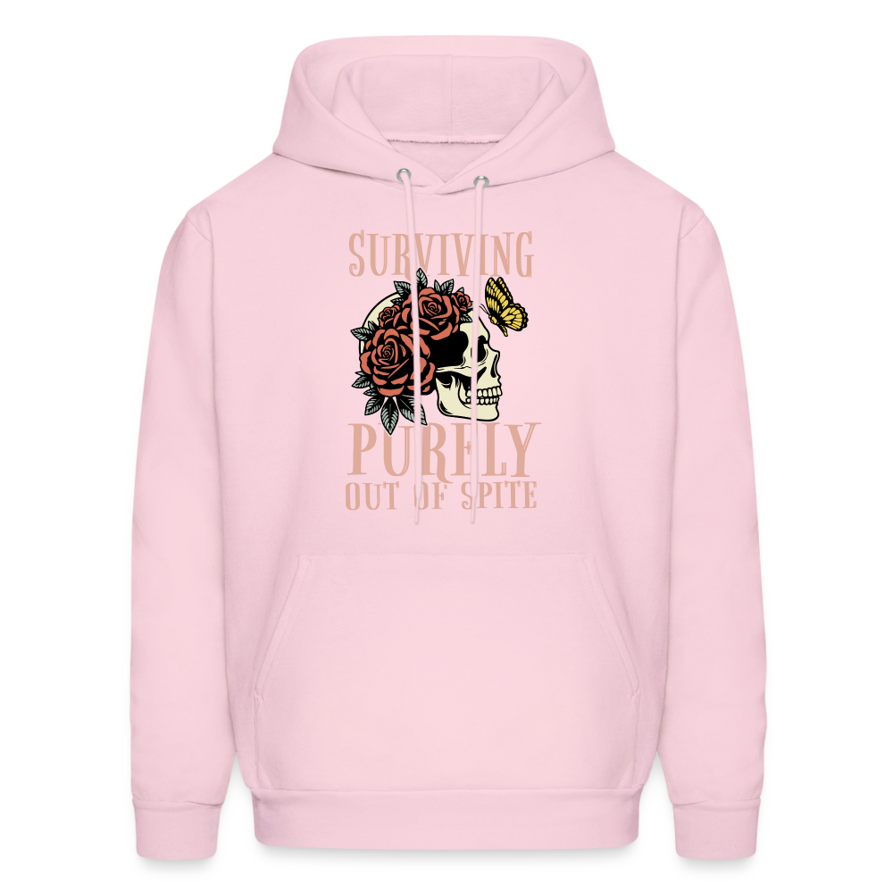 Surviving Purely Out Of Spite Hoodie - pale pink