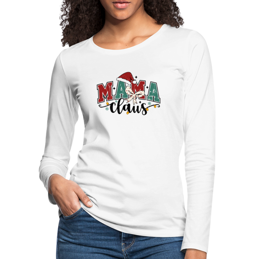 Mama Claus (Christmas) Premium Long Sleeve T-Shirt - white