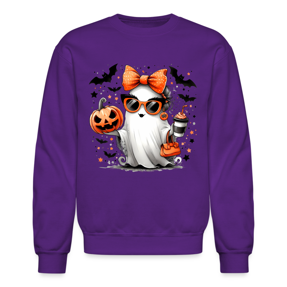 Cute Halloween Mom Ghost Sweatshirt - purple