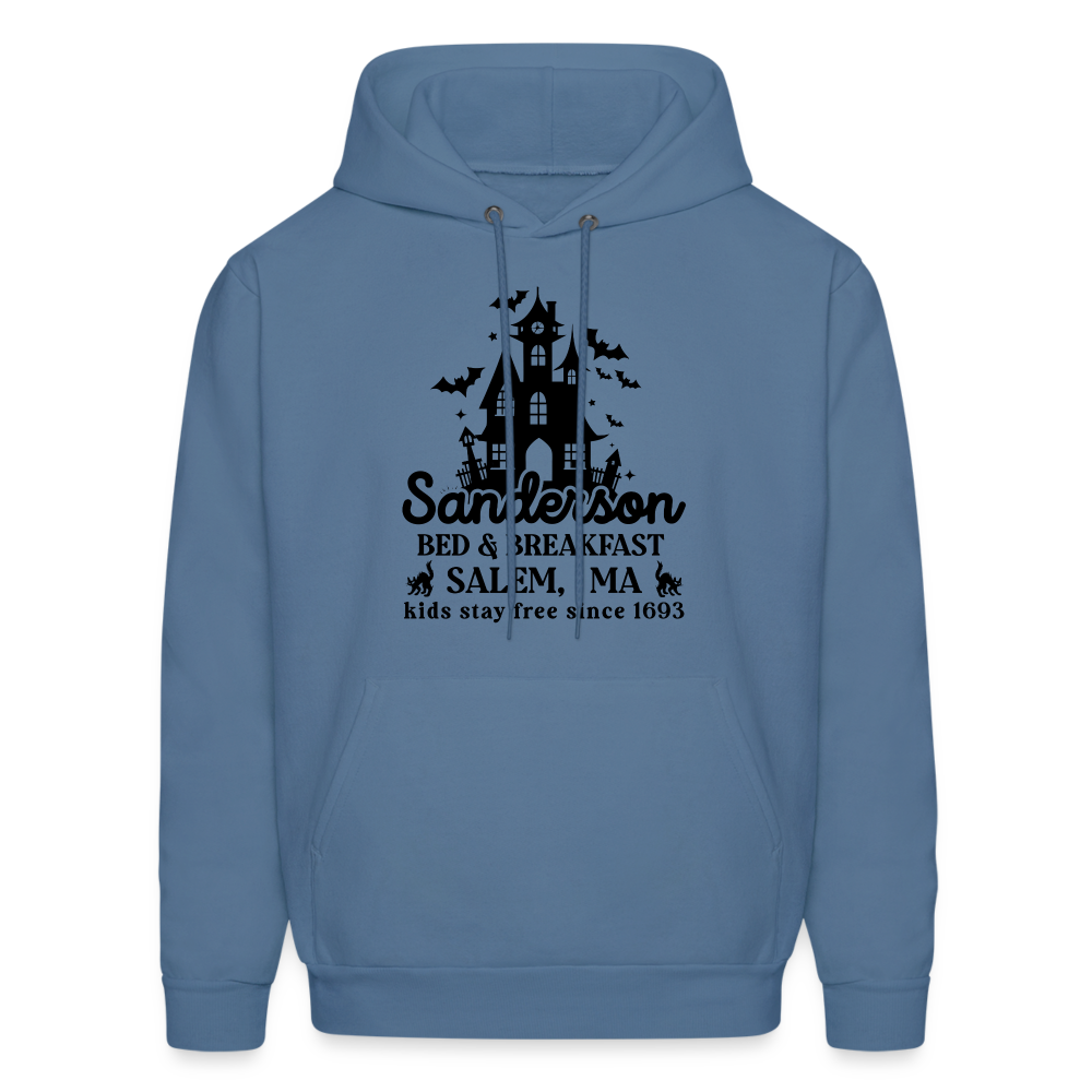 Sanderson Bed & Breakfast Salem MA Hoodie (Halloween) - denim blue