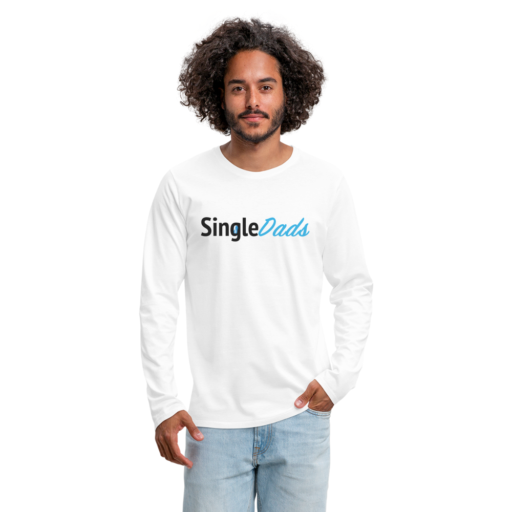 SingleDads Men's Premium Long Sleeve T-Shirt - white